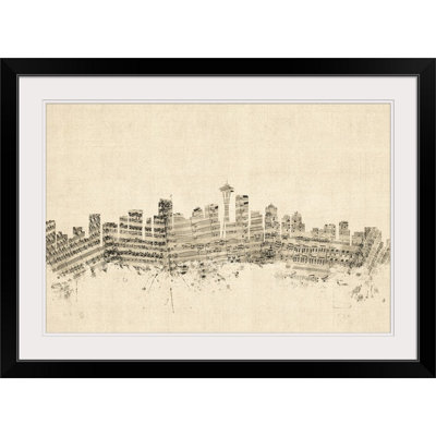 «Seattle Washington Skyline Partition Cityscape» par Francy, impression