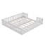 Solid Wood Montessori Floor Bed With Star Guardrails, For Two 90X200cm European Single Beds, Twin Kids Playpen Bed-140977973-140517636