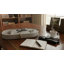 Plateau ovale en cuir avec repose-pieds en métal pour décoration intérieure - Plateau décoratif pour table basse, bijoux ou présentoir de cuisine - 16 po, ivoire et or