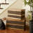 Large Decorative Trunk Embossed Metal and Chinese Fir Wood with Rope Handles Walnut and Almond Stain-1789150376
