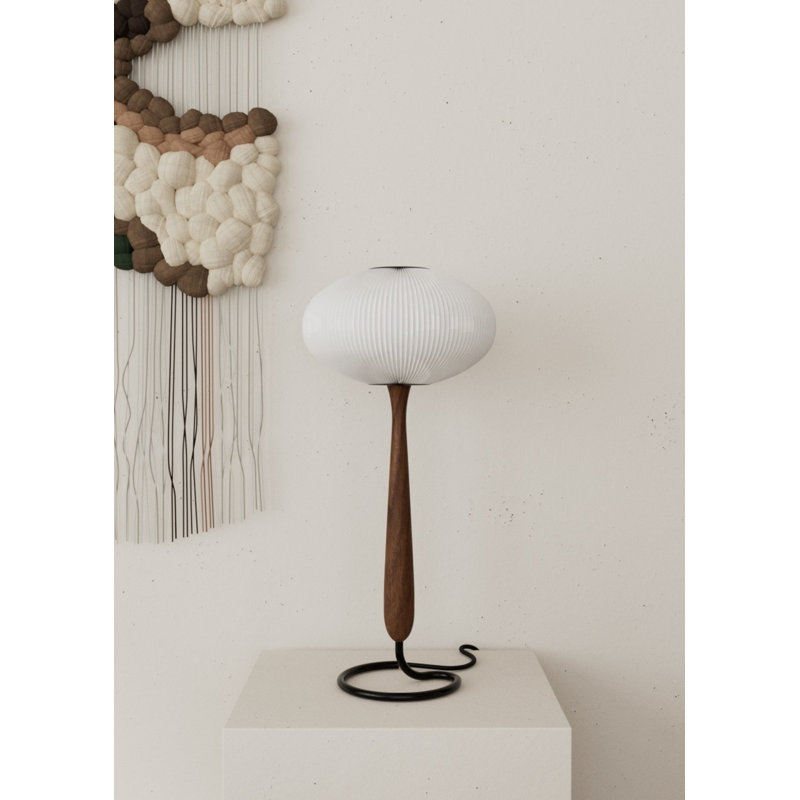 Opulus Table Lamp, 24" H x 11" W x 11" D, French Walnut