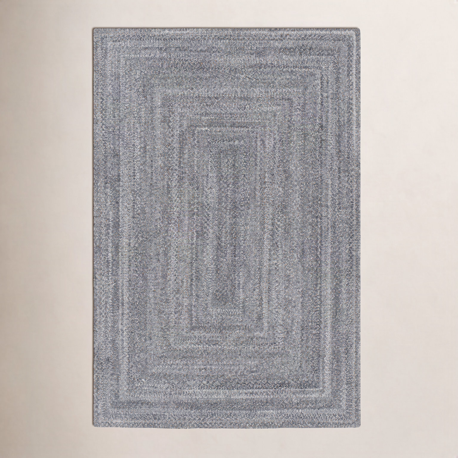 Hinton Light Gray Hand-Woven Outdoor Rug, Rectangle 2' x 3'