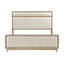 Lit en bois d'ingénierie pour lit très grand lit oriental beige contemporain
