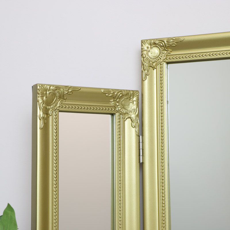Coll Flat Floor Mirror, Gold