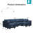 Ashbury Ivery 116.6" Wide U Shaped Linen Reversible Modular Sofa Livingroom Apartment Storage Sofa Sectional Couch-1868602548