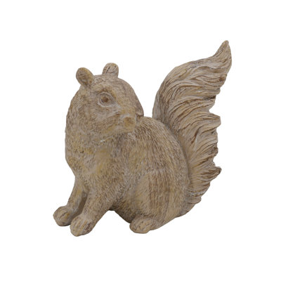 Charming Beige Resin Squirrel Figurine for Fall Harvest Decor Perfect for Tabletop Indoor Use Ideal for Home Decoration Gift Giving and Hostess Gifts Unique Animal Figurine to Enhance Your Space