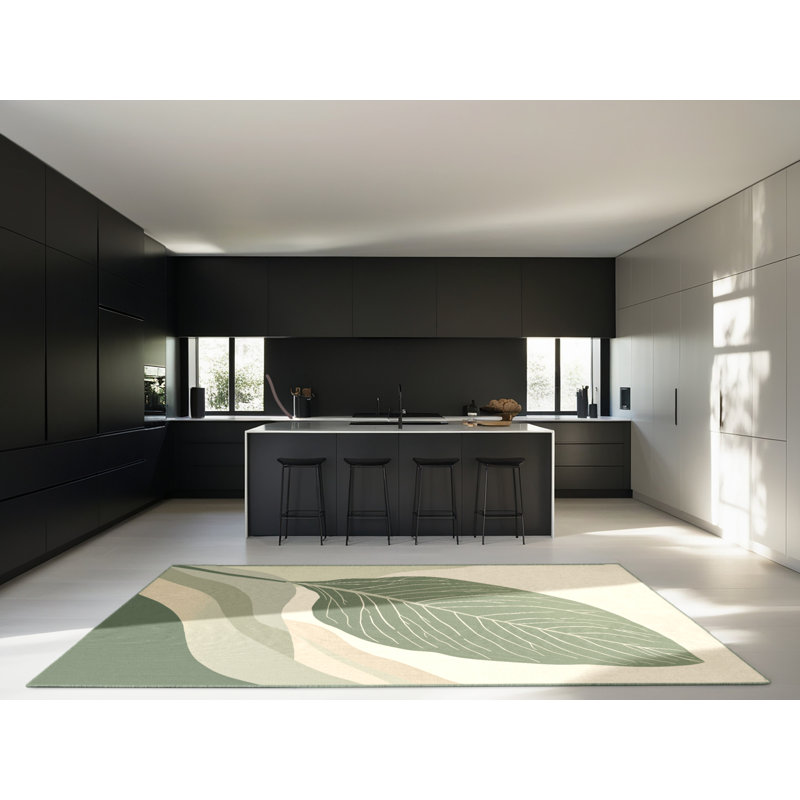 Tapis vert moelleux doux et moelleux aux épinards et aux épinards - Verge, 2 x 4