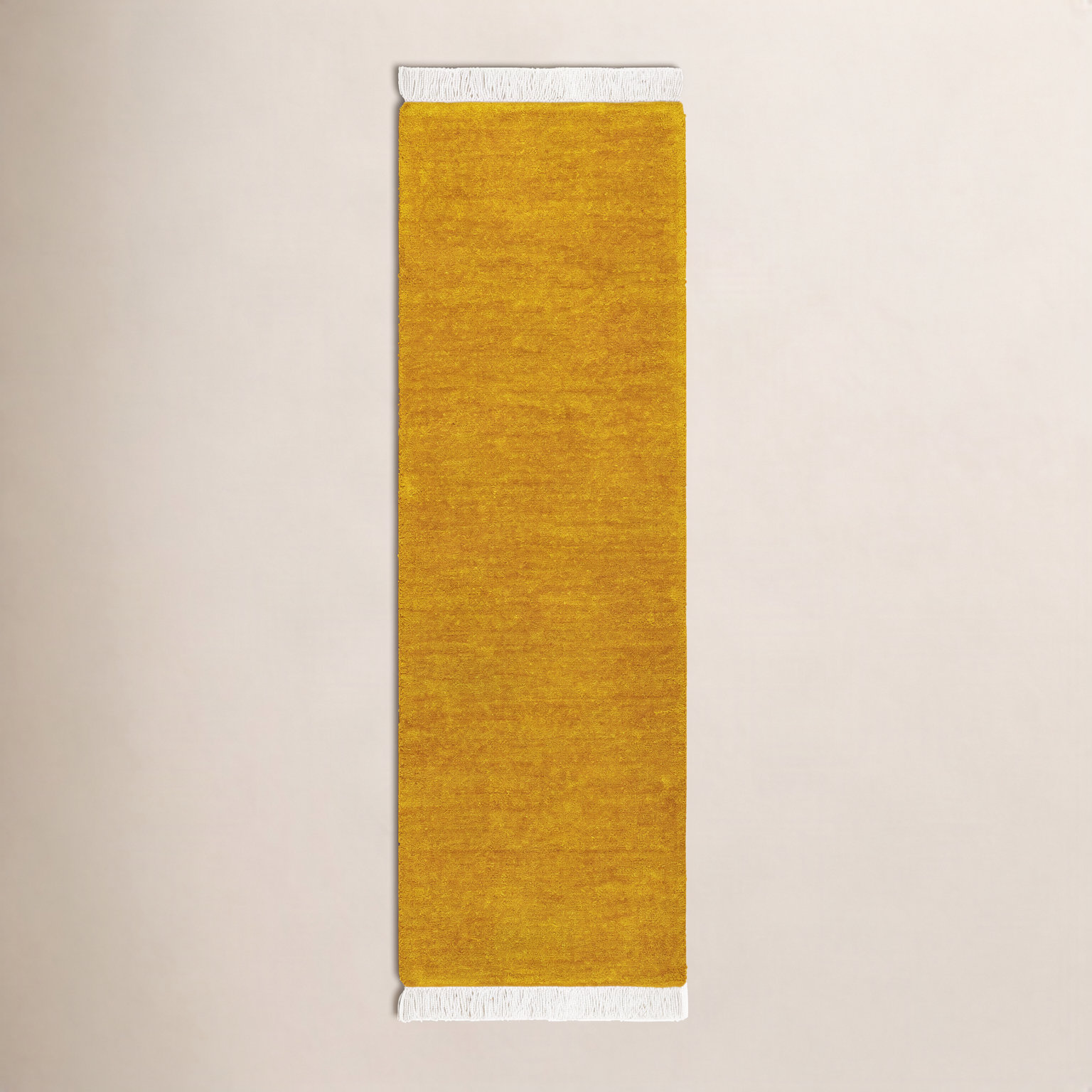 Clio Hand-Woven Beige Wool Rug, Runner 2'6" x 8'