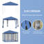 Tente à auvent escamotable avec filet Outsunny-128861564