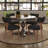 5-Piece Dining Set Mid-Century Modern Wooden Table & Upholstered Chair Set For Home, Kitchen, Dining Room-114651357-114651355