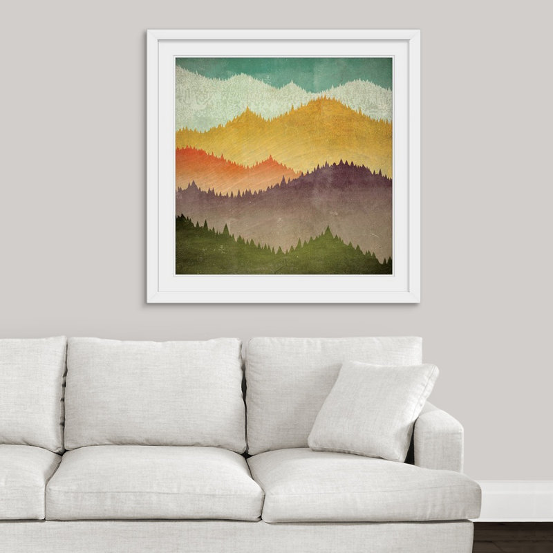 « mountain view » par ryan fowler, impression, H 38 po x l 38 po x P 1 po, Cadre blanc