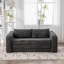 Canapé-lit escamotable pliable 71 po 2-en-1 avec accoudoirs et coussins de dossier, canapé-lit convertible en chenille désossée avec matelas en nuage, canapé-lit pour salon, chambre d'amis, dortoir, gris-981511200