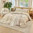 DONEUS Striped Duvet Cover Set 100% Washed Cotton Linen Like Soft Feelling 3 Pieces Bedding Set-121887707-121887704