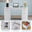 Bureau cannelé moderne avec rangement Ato-847477641