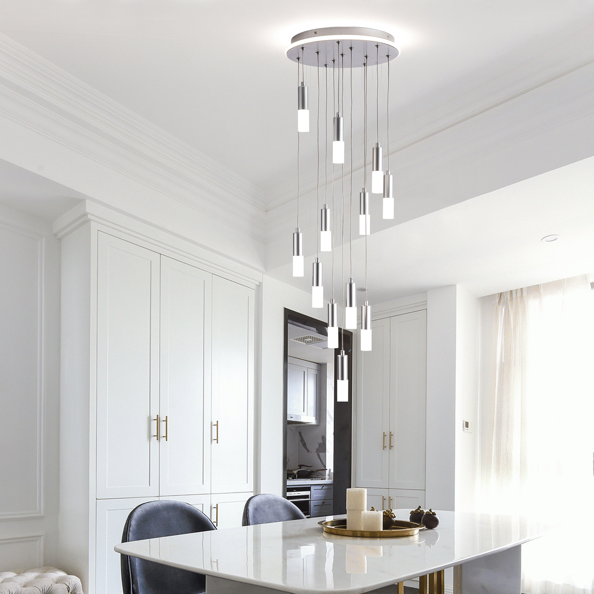 Ceiling Pendant Light, Chandelier Minimalist Chandelier Minimalist Black  LED Modern Home Dining Table Living Room Bar Indoor Pendant Lighting  Fixture