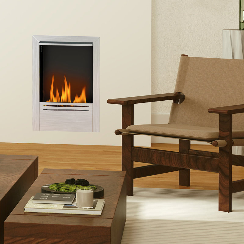 Nikki Belfry Heating 48cm W Silver Ethanol Fireplace with 6824 BTU