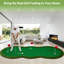 Tapis de golf de 5 pi x 10 pi vert avec gazon réaliste et 3 tasses en métal, tapis d'entraînement pour l'intérieur et l'extérieur