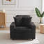 Ermia 96Cm Wide Cotton Flannel Armchair with Two Cup Holders-1909230515