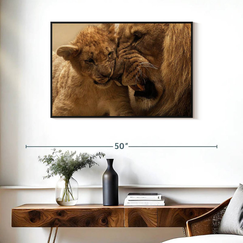 Bonding Lions, H 25 po x l 37 po