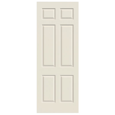 Molded 6-Panel Textured Colonist Manufactured Wood Primed Slab Interior Standard Door