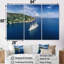 Bateau de croisière avec voiles en croatie - ensemble d'art mural bateau-107739873-107739878