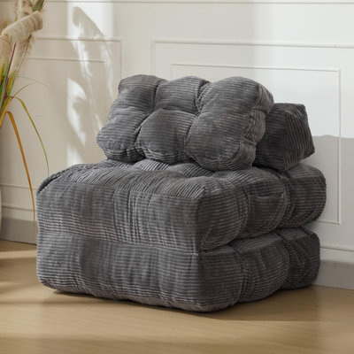 Folding Sofa Bed with Pillow, Convertible Sleeper Chair & Mattress, Machine Washable Floor Lounger