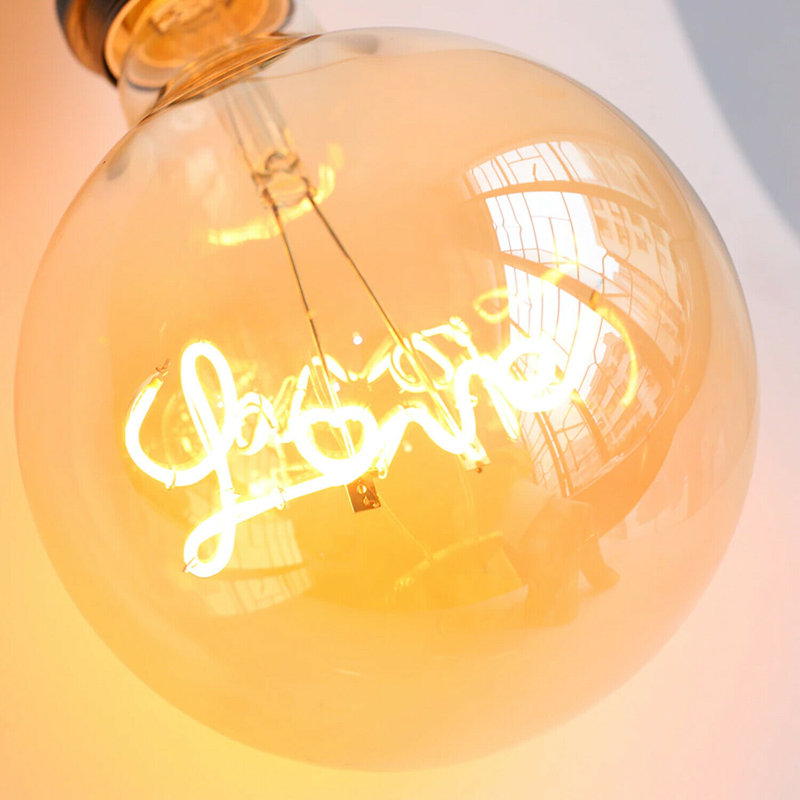 Sickler 4W LED Globe Light Bulb Amber