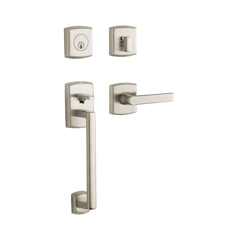 Soho Complete Inactive Dummy Handleset with Lever and Rosette, Lifetime (PVD) Satin Nickel, Right