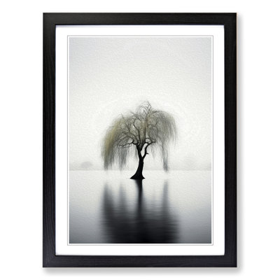 Weeping Willow Minimalism - Framed Print