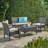 4 Pc Outdoor Chat - Pe And Iron Construction Grey Waterproof Fabric 44" X 27.5" 31.5 Furniture Frame 44 27.5 Inches-111141942