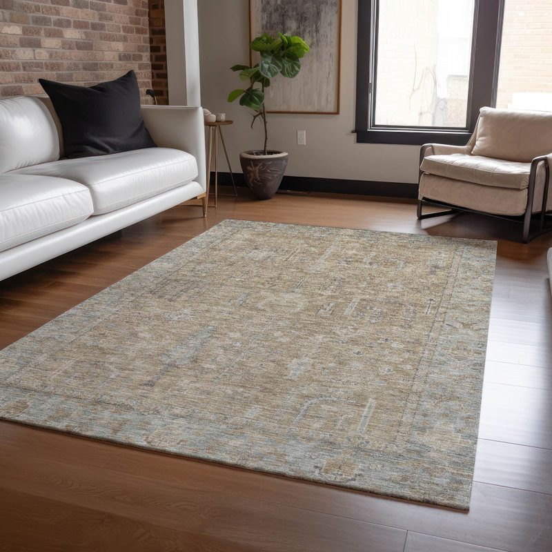 Tapis intérieur / extérieur brun Zia , 5' x 7'6"