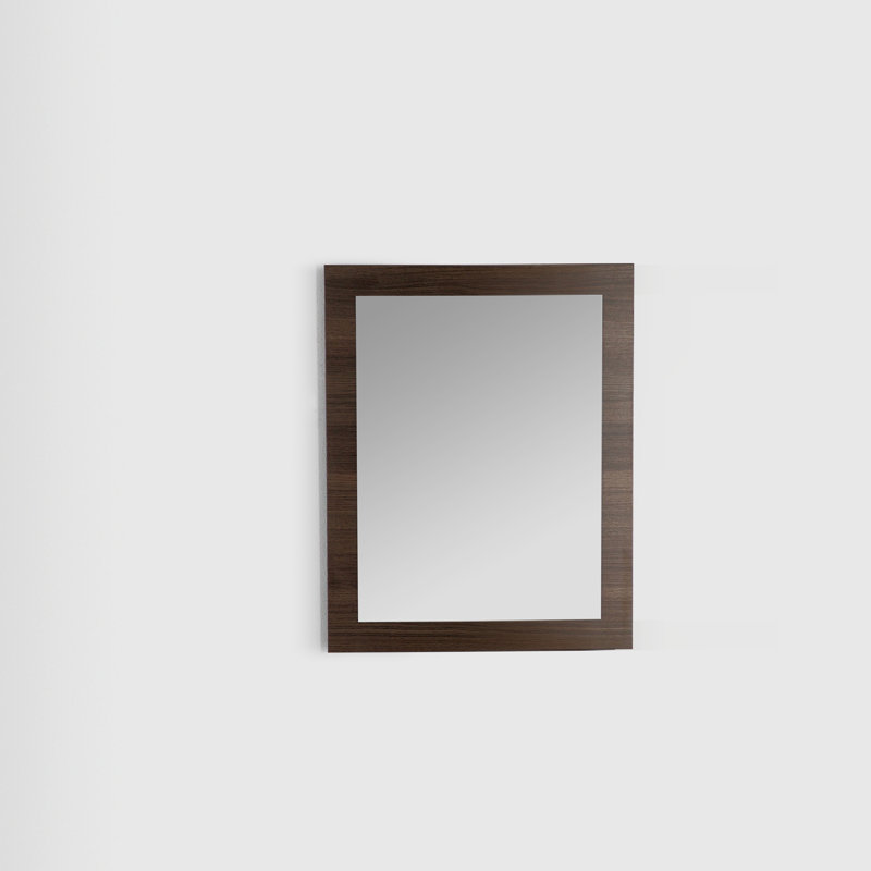 Miroir rectangulaire en bois de chêne gris 30 "x 24" Eviva Reflection, 30 po x 24 po, Chêne gris