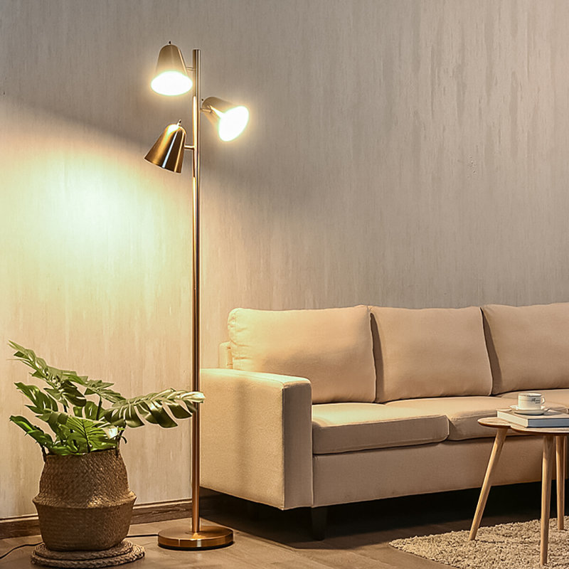 Sowder 64'' Golden Tree Floor Lamp
