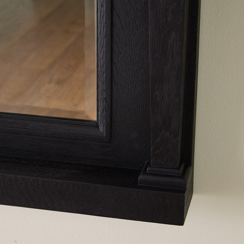 Solid Wood Mirror, Black