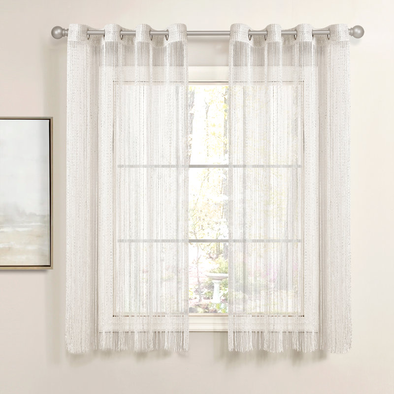 Night Sky Sheer Curtain Single Panel, 52" W x 84" L