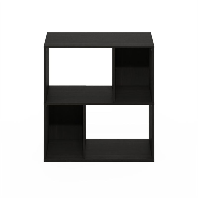 Dubinska 4-Cube Irregular Cubes Bookcase, Bookshelf, Storage Organizer, Espresso