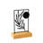 Elegant Decorative Object, Metal & Wood Design, 9.4 x 3.1 x 6.7 inches | 100% Metal (Thickness: 0.06 inches) & 100% Wood (Thickness: 1.6 inches) | Stylish Black & Natural Finish, Ideal for Home Décor & Accent Pieces