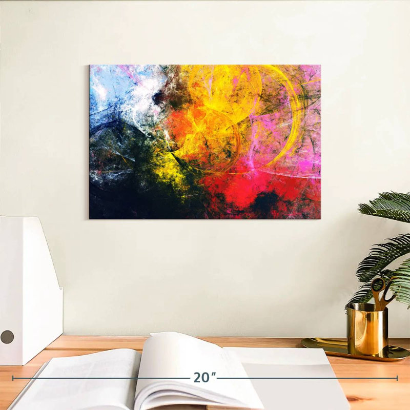 Avery Fiery abstrait, H 8 po x l 12 po