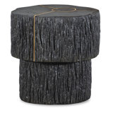 Elan Petrified Wood Accent Table - Light