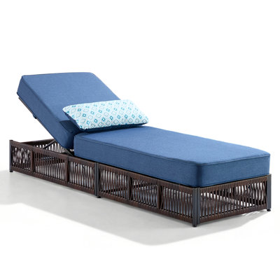 Clybourn Outdoor Poolside Adjustable Wicker Chaise Lounge Chair With Cushion (Set Of 1) by Latitude Run