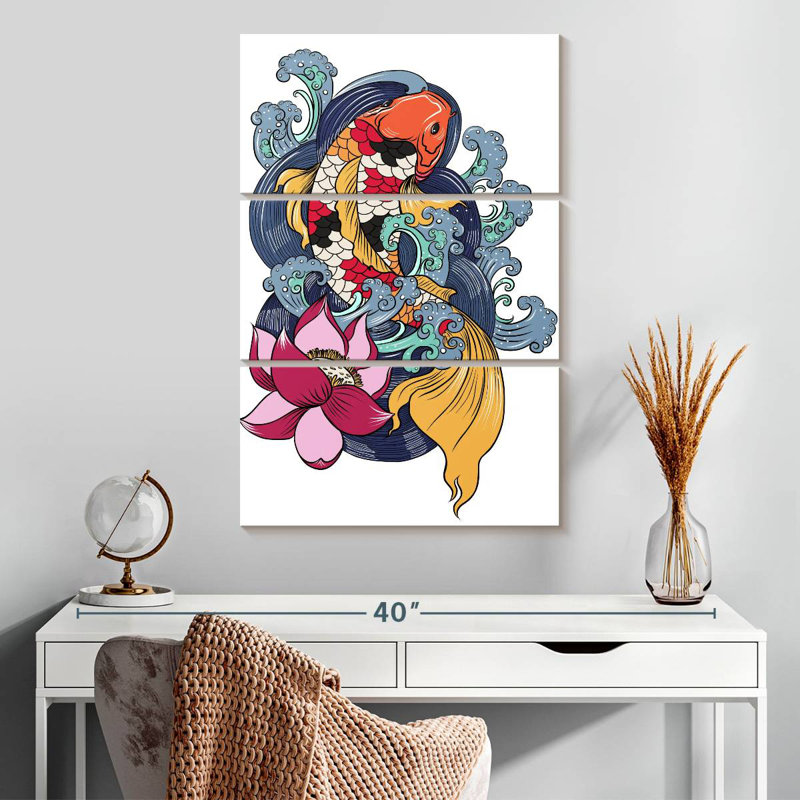 Brampt Koi Tattoo, 32" H x 20" W