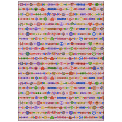 Machine Washable Indoor/Outdoor Chantille ACN2658 Kids Rug