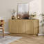 60" Curved Sideboard With Adjustable Shelf & 4 Doors-1862452628