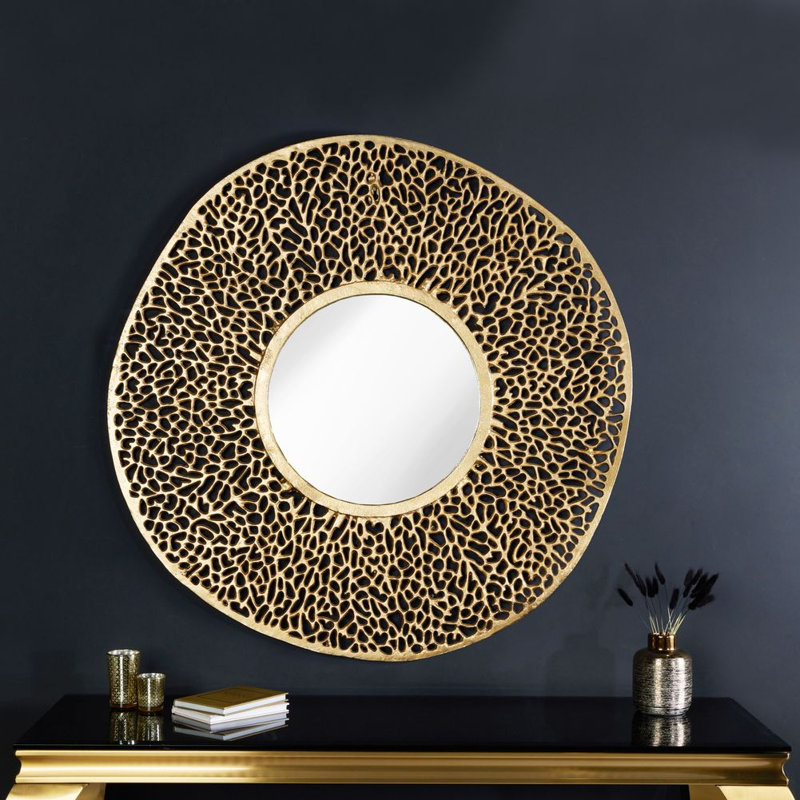 Sanita Aluminum Novelty Wall Mirror, 76cm x 76cm, Gold