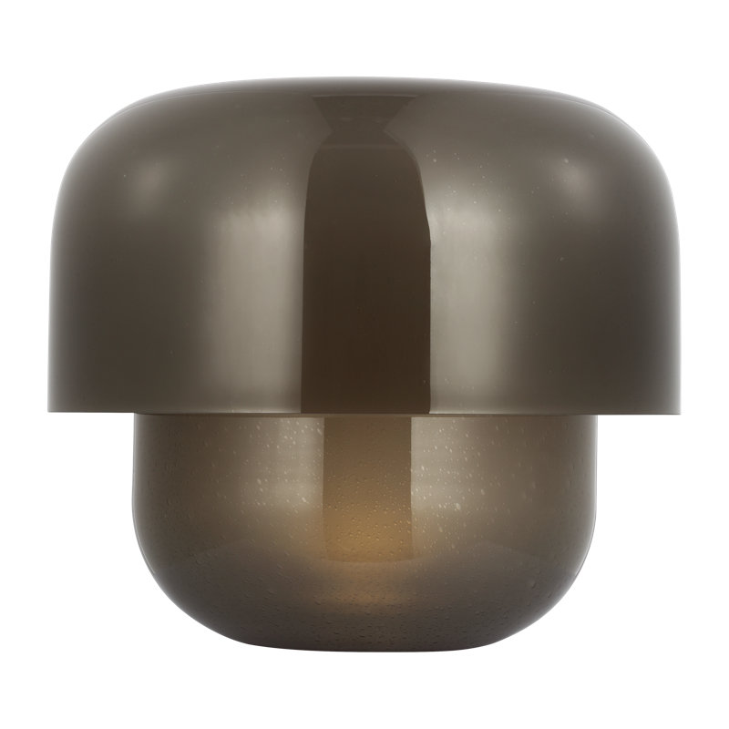 Kelly Wearstler Bolete 1-light Small Table Lamp in Hand Rubbed Antique Brass, 16.3" H x 18" W x 18" D, Black