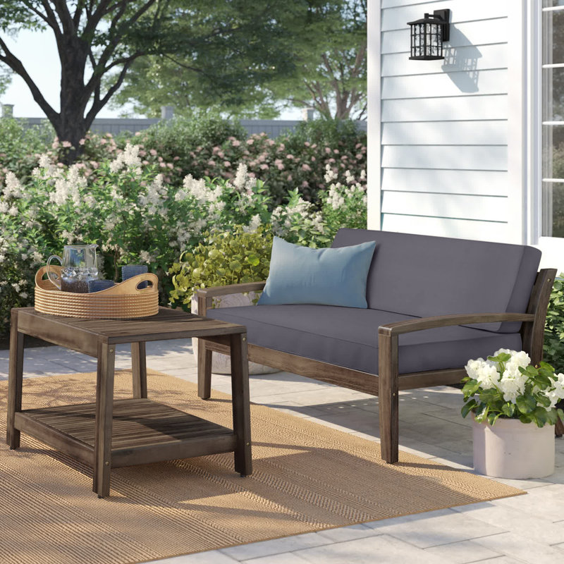 2 Piece Sofa Set with Cushions, Dark Gray, Gray