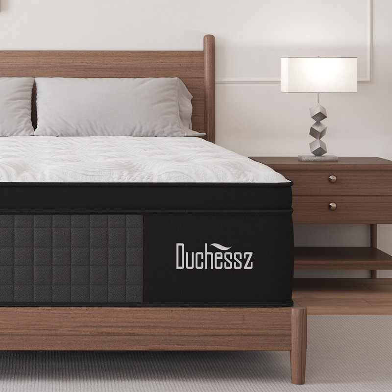 Matelas hybride mi-ferme 12 po avec mousse à mémoire de forme et ressorts ensachés, matelas dans une boîte, 12", Grand lit