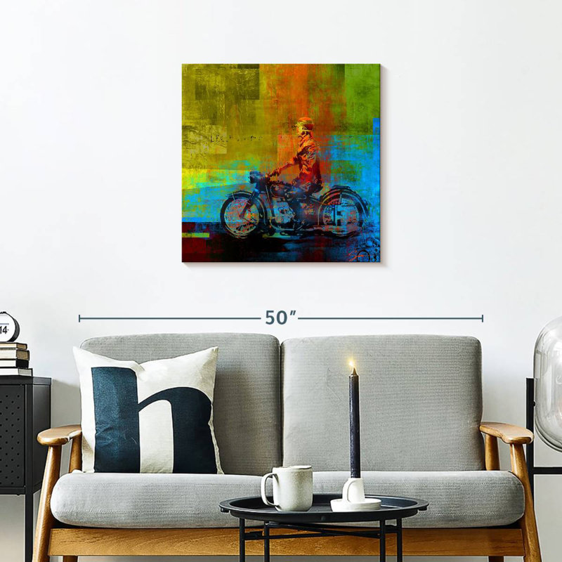 Motorcycle, 24" H x 24" W