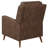 Davidson Brown Upholstered Tufted Push Back Recliner