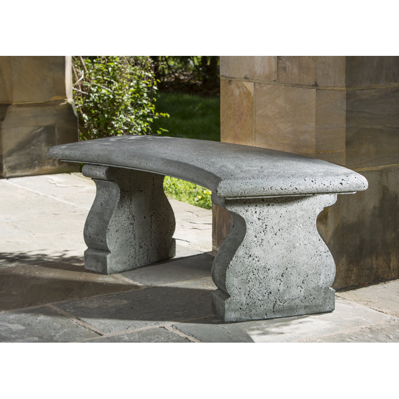 Banc de jardin incurvé Phil, Pierre alpine